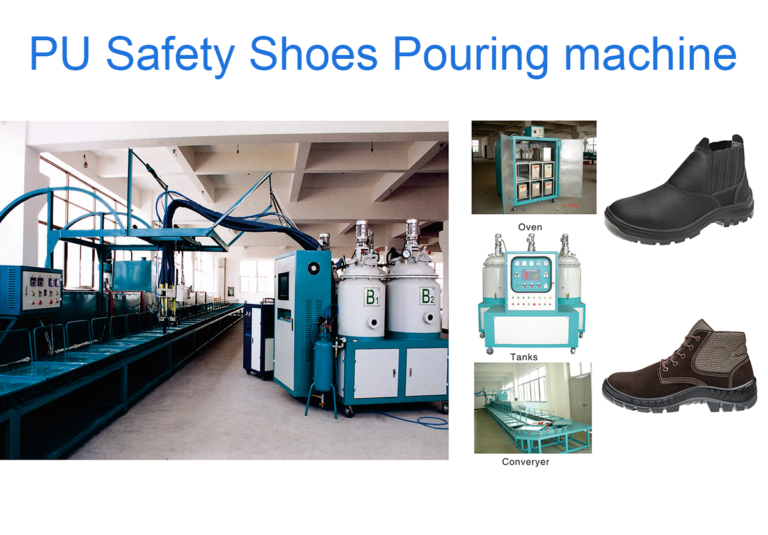 PU pouring machine for making safety shoes