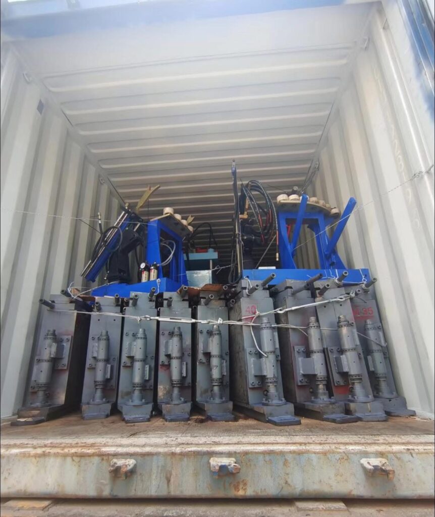 shipment of molds and machines